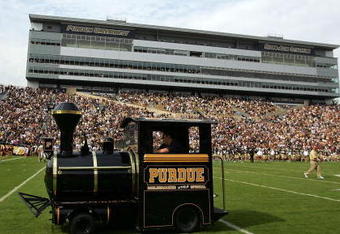 WEST LAFAYETTE, IN - SEPTEMBER 20:  The Purdue train before a game against the Central Michigan Chippewas and the Purdue Boilermakers at Ross-Ade Stadium on September 20, 2008 in West Lafayette, Indiana.  (Photo by Ronald Martinez/Getty Images)