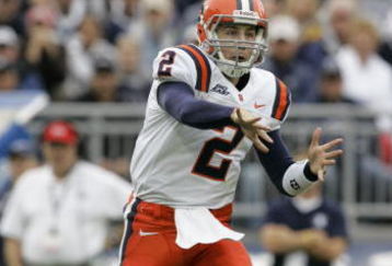 STATE COLLEGE, PA - SEPTEMBER 12: Quarterback Greg Paulus #2 of the Syracuse Orangemen throws a pass during the second half against the Penn State Nittany Lions at Beaver Stadium  September 12, 2009 in State College, Pennsylvania. Penn State won 28-7. (Photo by Chris Gardner/Getty Images)