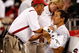 ARLINGTON, TX - SEPTEMBER 05: Quarterback Sam Bradford #14 of the Oklahoma Sooners on the sidelines after suffering an injury against the Brigham Young Cougars at Cowboys Stadium on September 5, 2009 in Arlington, Texas. (Photo by Ronald Martinez/Getty Images)