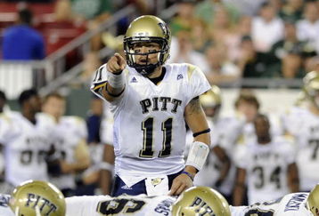 TAMPA, FL - OCTOBER 2: Quarterback Bill Stull #11 of the Pittsburgh Panthers directs play against the University of South Florida Bulls at Raymond James Stadium on October 2, 2008 in Tampa, Florida.  (Photo by Al Messerschmidt/Getty Images)