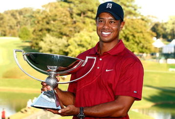 ATLANTA - SEPTEMBER 27:  Tiger Woods poses with the 2009 FedExCup after the final round of THE TOUR Championship presented by Coca-Cola, the final event of the PGA TOUR Playoffs for the FedExCup, at East Lake Golf Club on September 27, 2009 in Atlanta, Georgia.  (Photo by Scott Halleran/Getty Images)