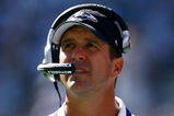 SAN DIEGO - SEPTEMBER 20:  Baltimore Ravens head coach John Harbaugh looks on from the sideline against the San Diego Chargers at Qualcomm Stadium on September 20, 2009 in San Diego, California. The Ravens defeated the Chargers 31-26.  (Photo by Jeff Gross/Getty Images)