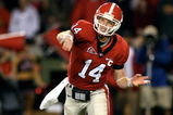 ATHENS, GA - SEPTEMBER 26: Joe Cox #14 of the Georgia Bulldogs fires a pass against the Arizona State Sun Devils at Sanford Stadium on September 26, 2009 in Athens, Georgia. (Photo by Scott Cunningham/Getty Images)