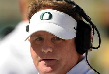 EUGENE, OR - SEPTEMBER 26: Head coach Chip Kelly of  the Oregon Ducks looks on from the sidelines in the third quarter of the game against the California Bears at Autzen Stadium on September 26, 2009 in Eugene, Oregon.. The Ducks upset the Bears 42-3. (Photo by Steve Dykes/Getty Images)