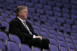 LONDON - SEPTEMBER 28:  Brian Burke, executive vice president and general manager of the Anaheim Ducks watches a practice session for the Los Angeles Kings and the Anaheim Ducks ice hockey teams at the O2 Arena on September 28, 2007 in Greenwich, London, England. (Photo by Bruce Bennett/Getty Images)