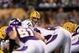 MINNEAPOLIS - NOVEMBER 09:  Quarterback Aaron Rodgers #12 of the Green Bay Packers calls signals against the Minnesota Vikings on November 9, 2008 at the Metrodome in Mineapolis, Minnesota.  The Vikings won 28-27.  (Photo by Stephen Dunn/Getty Images)