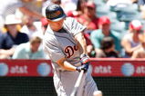 ANAHEIM, CA - AUGUST 26:  Magglio Ordonez #30 of the Detroit Tigers bats against the Los Angeles Angels of Anaheim at Angel Stadium on August 26, 2009 in Anaheim, California. The Angels defeated the Tigers 4-2.  (Photo by Jeff Gross/Getty Images)
