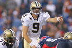 ORCHARD PARK, NY - SEPTEMBER 27:  Quarterback Drew Brees #9 of the New Orleans Saints calls the play during the game against the Buffalo Bills at Ralph Wilson Stadium on September 27, 2009 in Orchard Park, New York. The Saints won 27-7. (Photo by Rick Stewart/Getty Images)