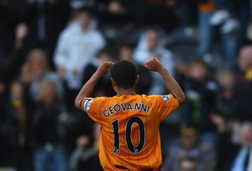 HULL, ENGLAND - OCTOBER 03:  Geovanni of Hull City celebrates his goal during the Barclays Premier League match between Hull City and Wigan Athletic at KC Stadium on October 3, 2009 in Hull, England.  (Photo by Jamie McDonald/Getty Images)