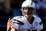 SAN DIEGO - SEPTEMBER 20:  Quarterback Philip Rivers #17 of the San Diego Chargers drops back to pass against the Baltimore Ravens at Qualcomm Stadium on September 20, 2009 in San Diego, California. The Ravens defeated the Chargers 31-26.  (Photo by Jeff Gross/Getty Images)