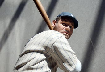 COOPERSTOWN, NY - JULY 25:  A statue of Babe Ruth is seen at the National Baseball Hall of Fame during induction weekend on July 25, 2009 in Cooperstown, New York.  (Photo by Jim McIsaac/Getty Images)