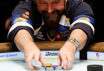 LAS VEGAS - JUNE 17:  Professional Poker player Dennis Phillips participates in the NHL Charity Shootout at the World Series of Poker at the Rio Hotel & Casino in Las Vegas, Nevada on June 17, 2009.  (Photo by Ethan Miller/Getty Images)
