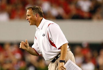 ATHENS, GA - SEPTEMBER 12:  Head coach Mark Richt of the Georgia Bulldogs against the South Carolina Gamecocks at Sanford Stadium on September 12, 2009 in Athens, Georgia.  (Photo by Kevin C. Cox/Getty Images)