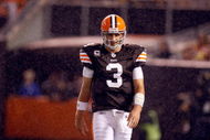 CLEVELAND, OH - SEPTEMBER 14: Quarterback Derek Anderson #3 of the Cleveland Browns looks on during the game against the Pittsburgh Steelers on September 14, 2008 at Cleveland Browns Stadium in Cleveland, Ohio. The Steelers defeated the Browns 10-6. (Photo by Gregory Shamus/Getty Images)