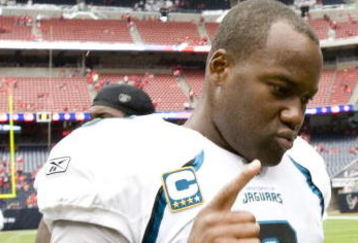 HOUSTON - SEPTEMBER 27:  Quarterback David Garrard #9 of the Jacksonville Jaguars leaves the field after defeating the Houston Texans at Reliant Stadium on September 27, 2009 in Houston, Texas.  (Photo by Bob Levey/Getty Images)