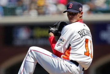 SAN FRANCISCO - JULY 08:  USA Team All-Star Clay Buchholz of the Boston Red Sox pitches during the XM Satellite Radio All-Star Futures Game at AT&T Park on July 8, 2007 in San Francisco, California.  (Photo by Jeff Gross/Getty Images)