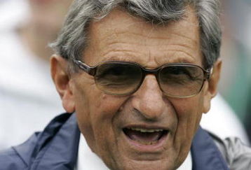 STATE COLLEGE, PA - SEPTEMBER 12: Head coach Joe Paterno of the Penn State Nittany Lions walks on the sideline before the start of their game against the Syracuse Orangemen   at Beaver Stadium  September 12, 2009 in State College, Pennsylvania.  (Photo by Chris Gardner/Getty Images)