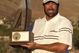SAN JACINTO, CA - OCTOBER 04: Jerod Turner poses with the winner's trophy after winning the 2009 Soboba Classic at The Country Club at Soboba Springs on October 4, 2009 in San Jacinto, California. (Photo by Robert Laberge/Getty Images)