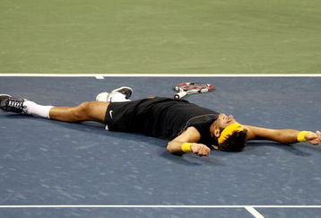NEW YORK - SEPTEMBER 14:  Juan Martin Del Potro of Argentina celebrates championship point after defeating Roger Federer of Switzerland in the Men's Singles final on day fifteen of the 2009 U.S. Open at the USTA Billie Jean King National Tennis Center on September 14, 2009 in the Flushing neighborhood of the Queens borough of New York City. Del Potro defeated Federer 3-6, 7-6 (7), 4-6, 7-6 (7), 6-2.  (Photo by Nick Laham/Getty Images)