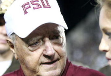 PROVO, UT. - SEPTEMBER 19:  Bobby Bowden, Head Coach of the Florida State Seminoles, gives an interview after the win over the Brigham Young Cougars at La Vell Edwards Stadium on September 19, 2009 in Provo, Utah.  (Photo by Melissa Majchrzak/Getty Images)