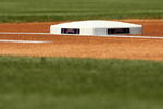 ANAHEIM, CA - SEPTEMBER 27:  A view of a base with an Angels logo beofre the game between the Los Angeles Angels of Anaheim and the Oakland Athletics on September 27, 2009 at Angel Stadium in Anaheim, California.   The Angels won 7-4. (Photo by Stephen Dunn/Getty Images)