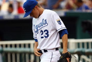 KANSAS CITY, MO - JUNE 17:  Zack Greinke #23 of the Kansas City Royals walks to the mound during the game against the Arizona Diamondbacks on June 17, 2009 at Kauffman Stadium in Kansas City, Missouri. (Photo by Jamie Squire/Getty Images)