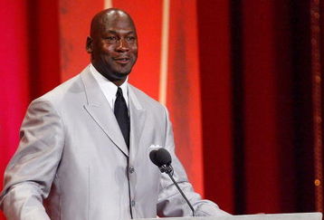 SPRINGFIELD, MA - SEPTEMBER 11: Michael Jordan is inducted into the Naismith Memorial Basketball Hall of Fame during a ceremony on September 11, 2009 in Springfield, Massachusetts. NOTE TO USER: User expressly acknowledges and agrees that, by downloading and or using this Photograph, user is consenting to the terms and conditions of the Getty Images License Agreement.(Photo by Jim Rogash/Getty Images)