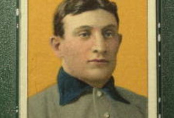 370565 02: The famous T206 Honus Wagner baseball card, is shown June 6, 2000 in New York City. The legendary baseball card will be auctioned on eBay beginning on July 5, 2000. (Photo by Chris Hondros/Newsmakers)