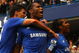 LONDON - OCTOBER 04:  Florent Malouda of Chelsea (R) celebrates with team mates Didier Drogba (C) and Michael Ballack as he scores their second goal during the Barclays Premier League match between Chelsea and Liverpool at Stamford Bridge on October 4, 2009 in London, England.  (Photo by Ian Walton/Getty Images)