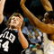 GREENSBORO, NC - MARCH 19:  Matt Howard #54 of the Butler Bulldogs shoots against Storm Warren #24 of the Louisiana State University Tigers during the first round of the NCAA Division I Men's Basketball Tournament at the Greensboro Coliseum on March 19, 2009 in Greensboro, North Carolina.  (Photo by Streeter Lecka/Getty Images)