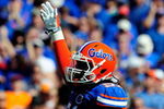 GAINESVILLE, FL - SEPTEMBER 19:  Brandon Spikes #51 of the Florida Gators asks the crowd for noise during the game against the Tennessee Volunteers at Ben Hill Griffin Stadium on September 19, 2009 in Gainesville, Florida.  (Photo by Sam Greenwood/Getty Images)