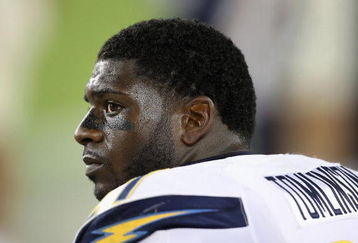 GLENDALE, AZ - AUGUST 22:  Runningback LaDainian Tomlinson #21 of the San Diego Chargers watches from the bench during the preseason NFL game against the Arizona Cardinals at the Universtity of Phoenix Stadium on August 22, 2009 in Glendale, Arizona.  The Chargers defeated the Cardinals 17-6.  (Photo by Christian Petersen/Getty Images)