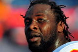 DENVER - DECEMBER 9:  Tamba Hali #91 of the Kansas City Chiefs looks on during warm-ups before the football game against the Denver Broncos at Invesco Field at Mile High on December 9, 2007 in Denver, Colorado.  (Photo by Steve Dykes/Getty Images)