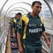 JOHANNESBURG, SOUTH AFRICA - OCTOBER 03:  Younis Khan of Pakistan leads his team on to the field for the national anthems ahead of the ICC Champions Trophy 2nd Semi Final match between New Zealand and Pakistan played at Wanderers Stadium on October 3, 2009 in Johannesburg, South Africa.  (Photo by Hamish Blair/Getty Images)