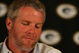 GREEN BAY, WI - MARCH 06: Quarterback Brett Favre of the Green Bay Packers announces his retirement at a press conference on March 6, 2008 at Lambeau Field in Green Bay, Wisconsin. (Photo by Jonathan Daniel/Getty Images)