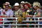 LANDOVER, MD - SEPTEMBER 28:  The Hogettes cheer on the Redskins during a game between the New England Patriots and the Washington Redskins on September 28, 2003 at FedEx Field in Landover, Maryland. The Redskins defeated the Patriots 20-17. (Photo by Jamie Squire/Getty Images). 