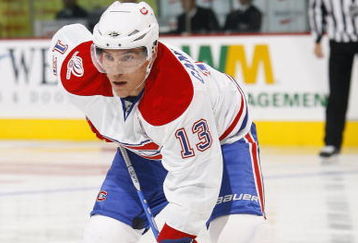 OTTAWA - SEPTEMBER 19:  Mike Cammalleri #13 of the Montreal Canadiens looks on during a preseason game against the Ottawa Senators at Scotiabank Place on September 19, 2009 in Ottawa, Canada. The Ottawa Senators defeated the Montreal Canadiens 6-1.  (Photo by Phillip MacCallum/Getty Images) 
