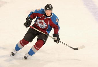 DENVER - OCTOBER 03:  Matt Duchene #9 of the Colorado Avalanche skates against the Vancouver Canucks during NHL action at the Pepsi Center on October 3, 2009 in Denver, Colorado. The Avalanche defeated the Canucks 3-0.  (Photo by Doug Pensinger/Getty Images)
