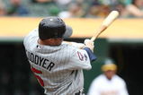 OAKLAND, CA - JUNE 11:  Michael Cuddyer #5 of the Minnesota Twins bats  against the Oakland Athletics during a Major League Baseball game on June 11, 2009 at the Oakland Coliseum in Oakland, California.  (Photo by Jed Jacobsohn/Getty Images)