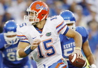 LEXINGTON, KY - SEPTEMBER 26:   of the Florida Gators of the Kentucky Wildcats during the game at Commonwealth Stadium on September 26, 2009 in Lexington, Kentucky. (Photo by Andy Lyons/Getty Images)