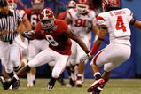 NEW ORLEANS - JANUARY 02:  Wide receiver Julio Jones #8 of the Alabama Crimson Tide looks to make a move on Sean Smith #4 of the Utah Utes after making a catch in the second quarter during the 75th Allstate Sugar Bowl at the Louisiana Superdome on January 2, 2009 in New Orleans, Louisiana.  (Photo by Chris Graythen/Getty Images)