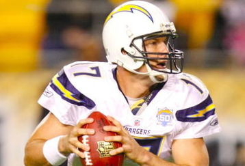 PITTSBURGH - OCTOBER 4:  Quarterback Philip Rivers #17 of the San Diego Chargers looks to throw the ball in the first quarter against the Pittsburgh Steelers at Heinz Field on October 4, 2009 in Pittsburgh, Pennsylvania. (Photo by Gregory Shamus/Getty Images)