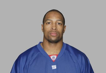 EAST RUTHERFORD, NJ - 2009:  Michael Boley of the New York Giants poses for his 2009 NFL headshot at photo day in East Rutherford, New Jersey.  (Photo by NFL Photos)  