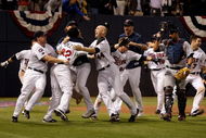 MINNEAPOLIS - OCTOBER 06:  The Minnesota Twins celebrate after defeating the Detroit Tigers during the American League Tiebreaker game on October 6, 2009 at Hubert H. Humphrey Metrodome in Minneapolis, Minnesota.  (Photo by Jamie Squire/Getty Images)
