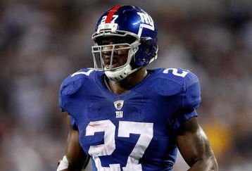 ARLINGTON, TX - SEPTEMBER 20:  Running back Brandon Jacobs #27  of the New York Giants at Cowboys Stadium on September 20, 2009 in Arlington, Texas.  (Photo by Ronald Martinez/Getty Images)