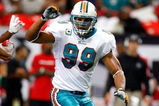 ATLANTA - SEPTEMBER 13:  Jason Taylor #99 of the Miami Dolphins against the Atlanta Falcons at Georgia Dome on September 13, 2009 in Atlanta, Georgia.  (Photo by Kevin C. Cox/Getty Images)
