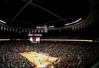 AUSTIN, TX - JANUARY 26:  General view of play between the Texas Tech Red Raiders and the Texas Longhorns on January 26, 2008 at the Frank Erwin Center in Austin, Texas  (Photo by Ronald Martinez/Getty Images)