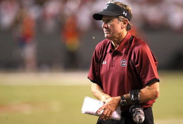 RALEIGH, NC - SEPTEMBER 03:  Head coach Steve Spurrier of the South Carolina Gamecocks watches on from the sidelines against the North Carolina State Wolfpack during their game at Carter-Finley Stadium on September 3, 2009 in Raleigh, North Carolina.  (Photo by Streeter Lecka/Getty Images)