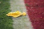 MIAMI GARDENS, FL - JANUARY 3:  A penalty flag lies on the field during the Fed Ex Orange Bowl  between the Florida State Seminoles and the Penn State Nittany Lions at Dolphins Stadium on January 3, 2005 in Miami Gardens, Florida. The Lions won 26-23 in triple overtime. (Photo by Scott Halleran/Getty Images)