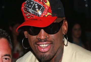 MIAMI BEACH, FL - JULY 12:  Former NBA player Dennis Rodman attends the True Religion swimwear fashion show during 'Mercedes Benz Fashion Week: Miami Swim' in the Oasis tent at the Raleigh Hotel on July 12, 2007 in Miami Beach.  (Photo by Evan Agostini/Getty Images for IMG)